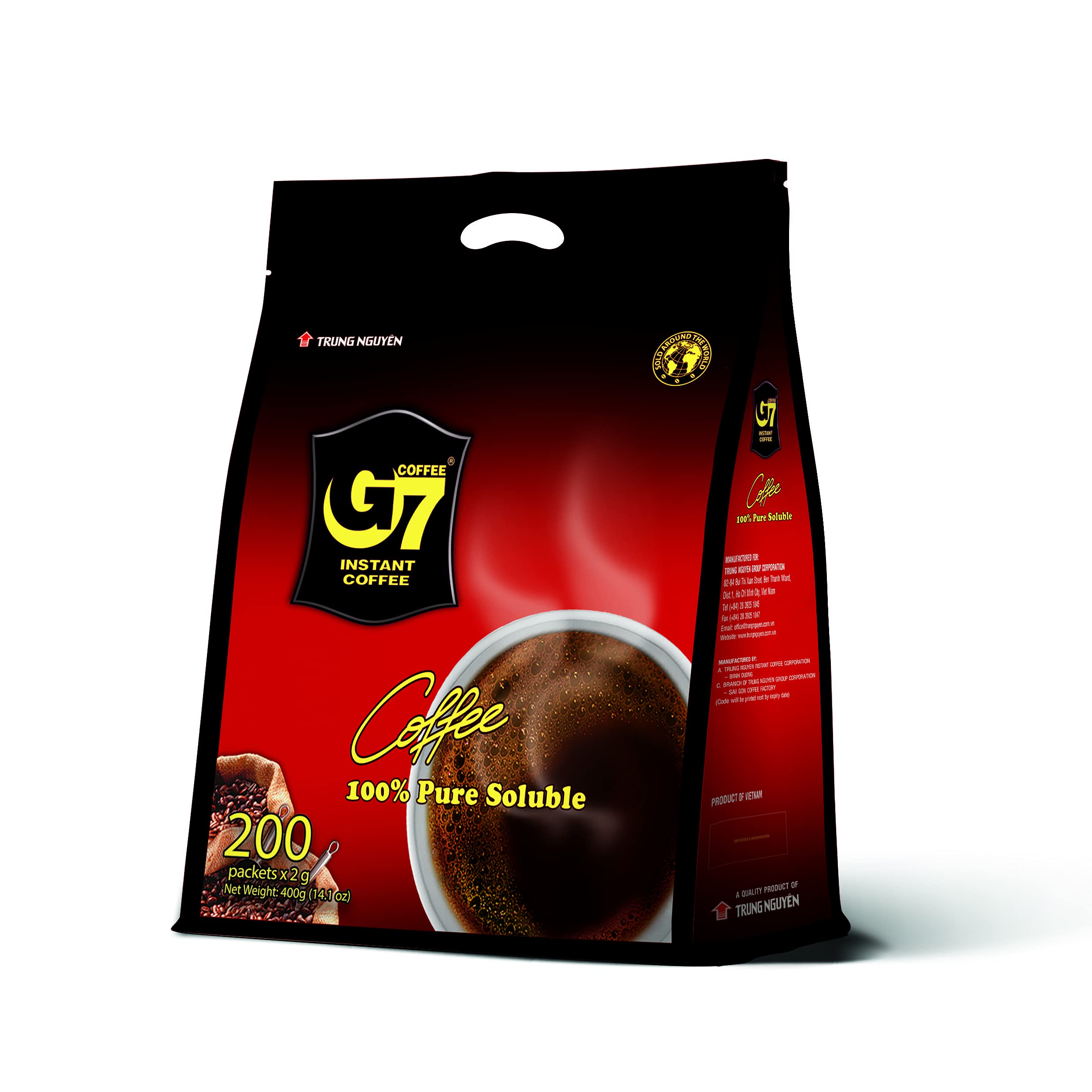 Amazon.com : TRUNG NGUYEN G7 PURE BLACK Instant Coffee for Energy